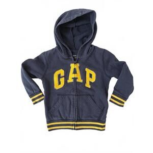 Baby Gap Logo Print Zip Hoodie Blue fits 4 yr year old comfy fleece
